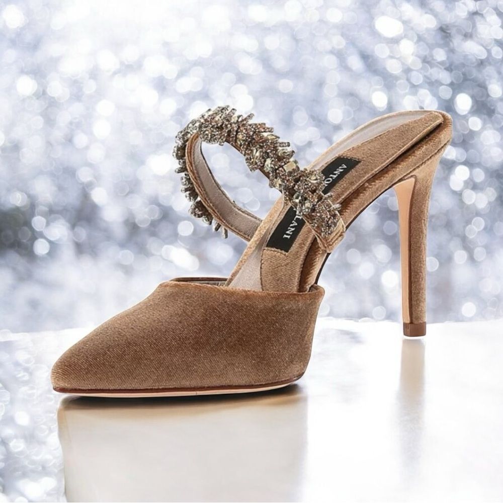 🌟 ANTONIO MELANI NOVA JEWELED Velvet Mule
